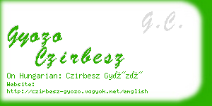 gyozo czirbesz business card